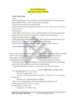 Ôn tập Hình học Lớp 6 - Chương I Đoạn thẳng - Nguyễn Thanh Duy